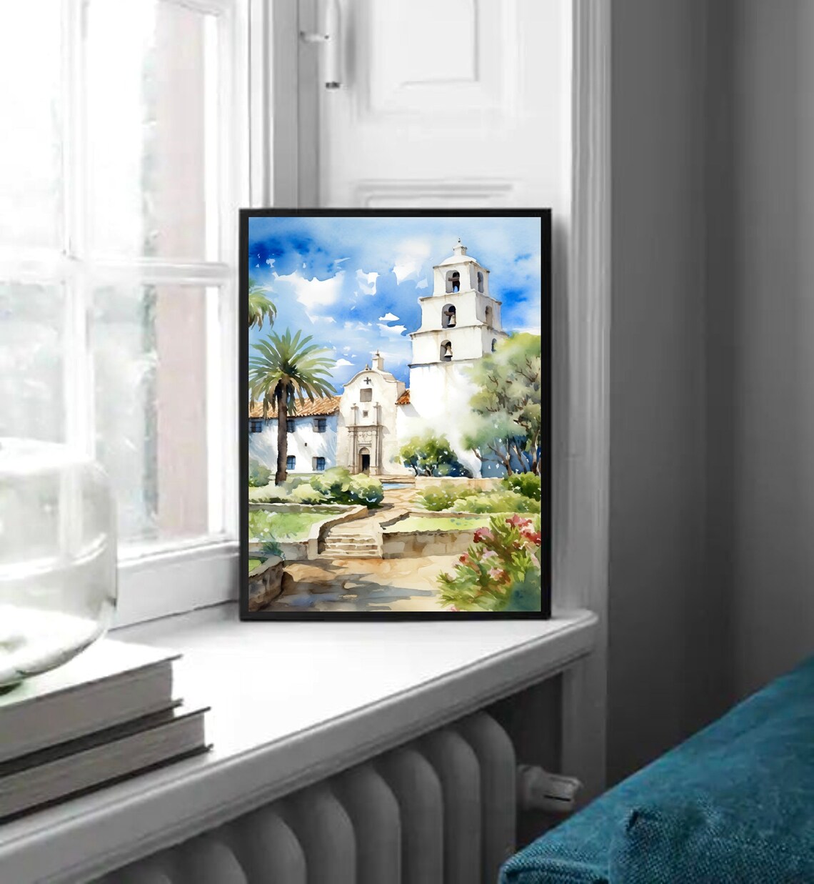 Mission Basilica Painting, San Diego De Alcala Travel Poster - Image 2