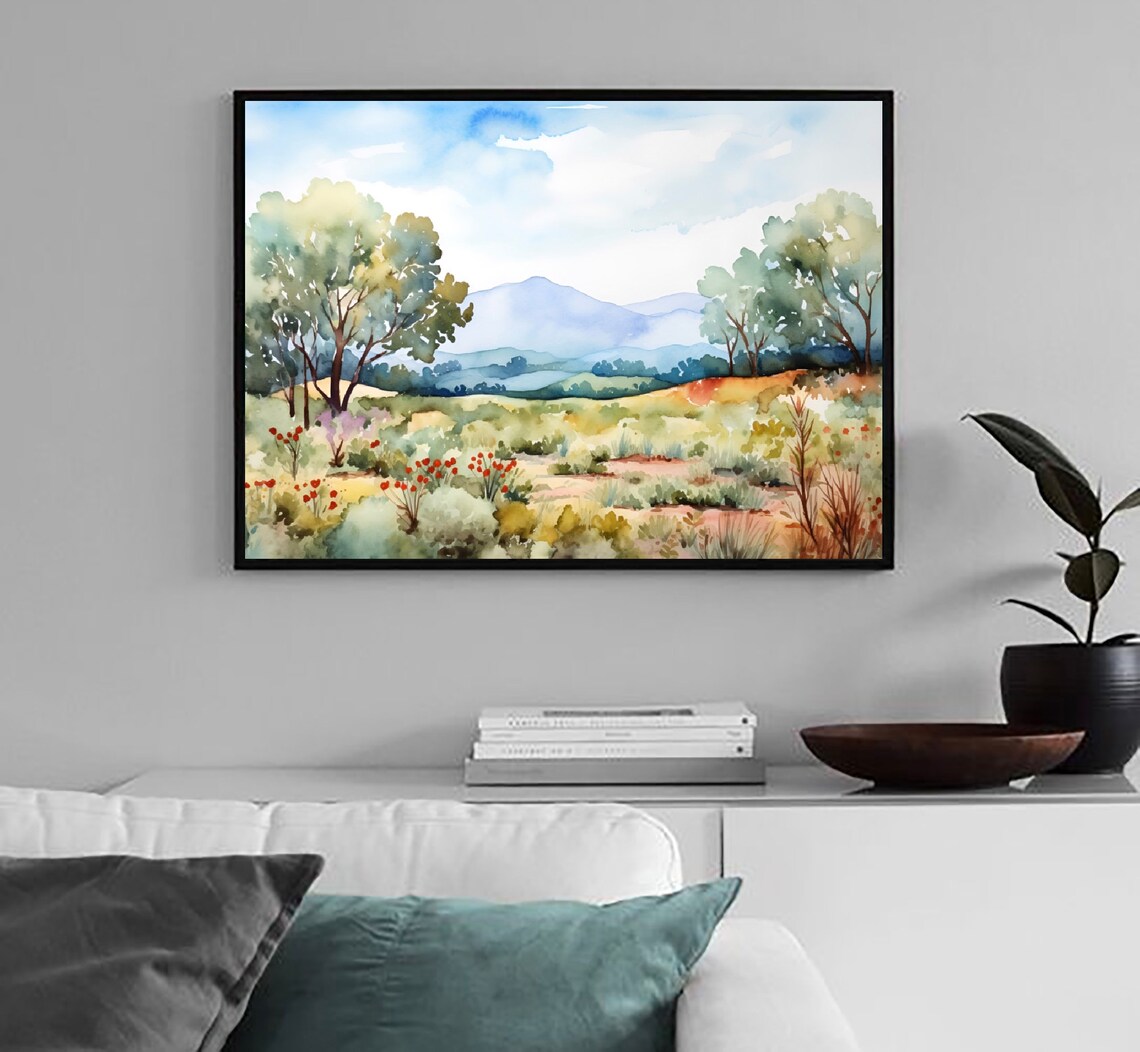 Blue Ridge Mountains Minimalist Wall Art Print - Image 2
