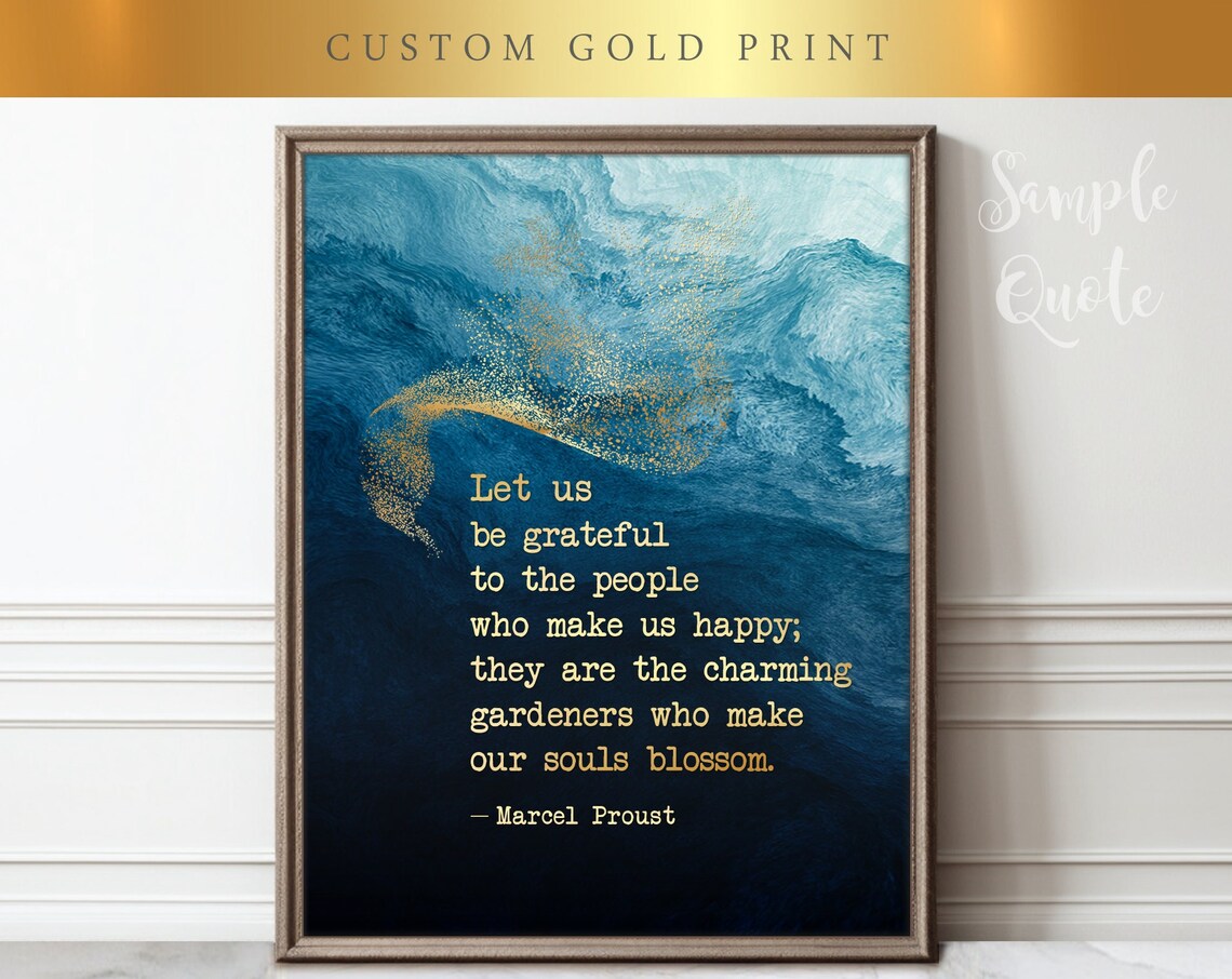 Custom Quote Gold Foil Art Print, Personalized Text