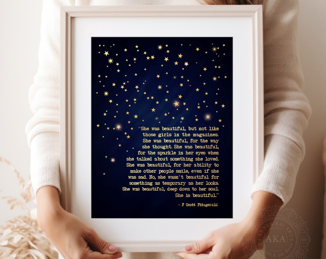 F. Scott Fitzgerald Quote Print, Literary Love Quote - Image 4