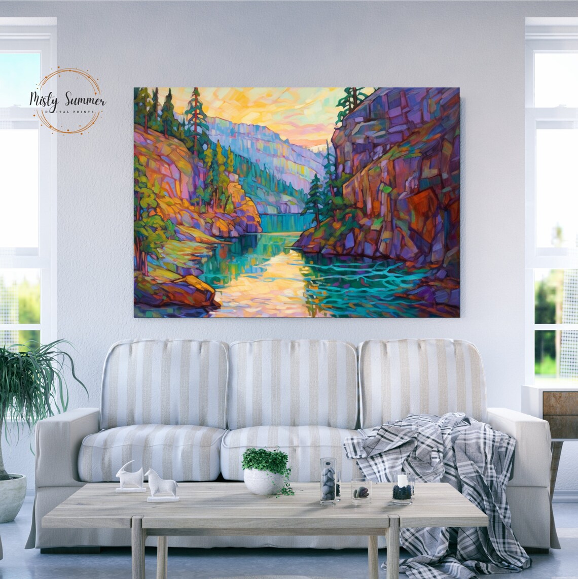 Impressionist Nature Print, Rustic Cottage Decor - Image 2