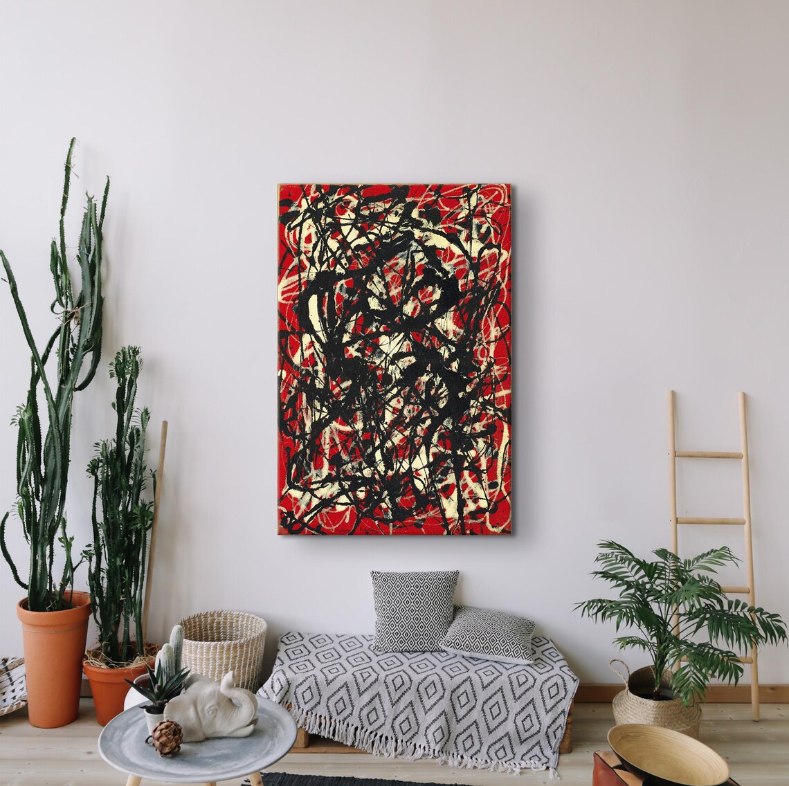 Jackson Pollock-Inspired Abstract Drip Art Print - Image 6
