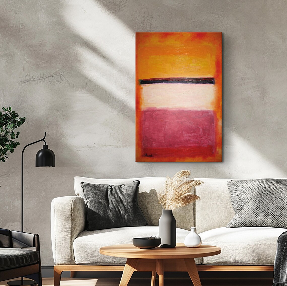 Mark Rothko Pink and Orange Expressionism Art Print - Image 3