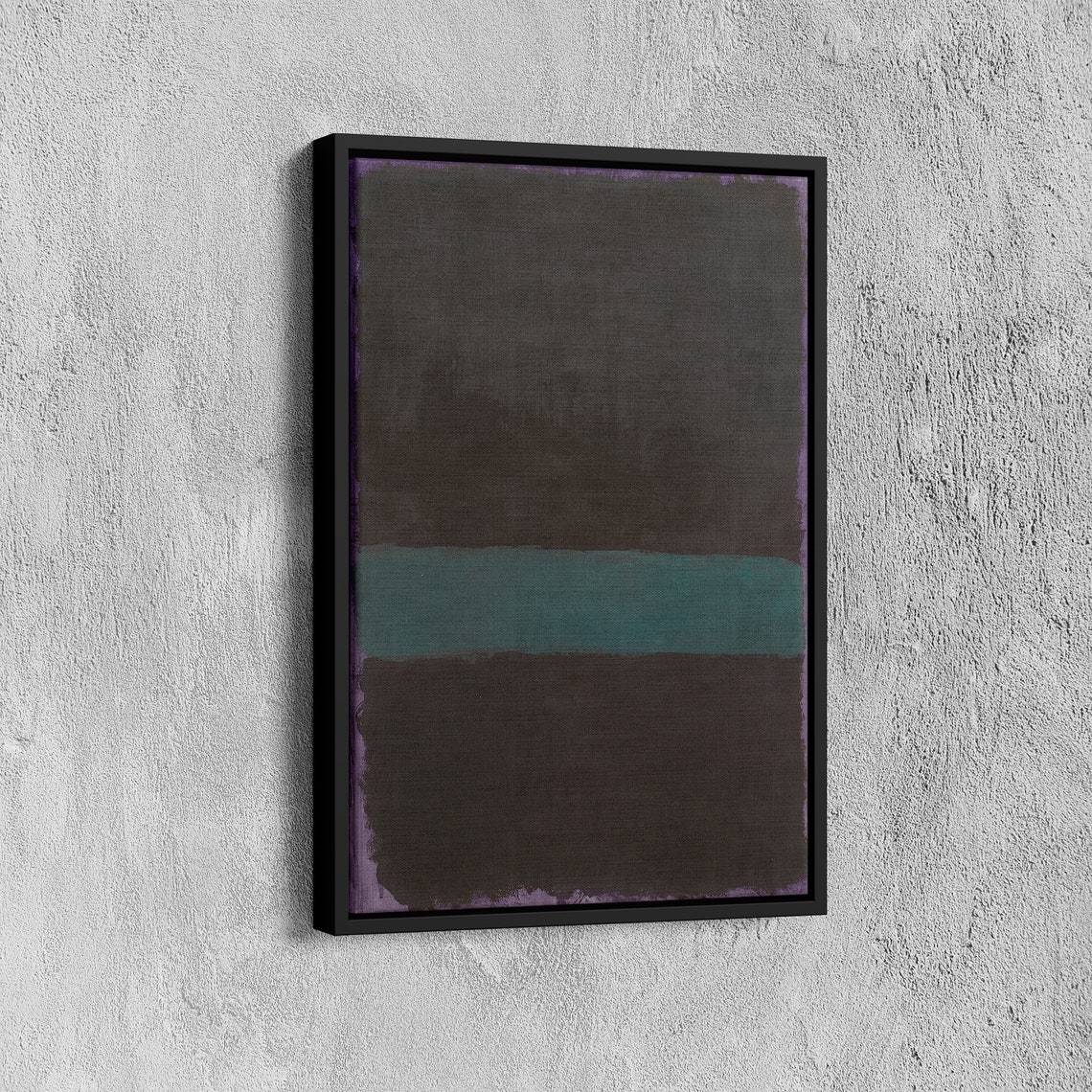 Mark Rothko Green Over Black Print Rothko Framed Modern Art Exhibition Poster Expressionism Print Abstract Art Art Reproduction - Image 2