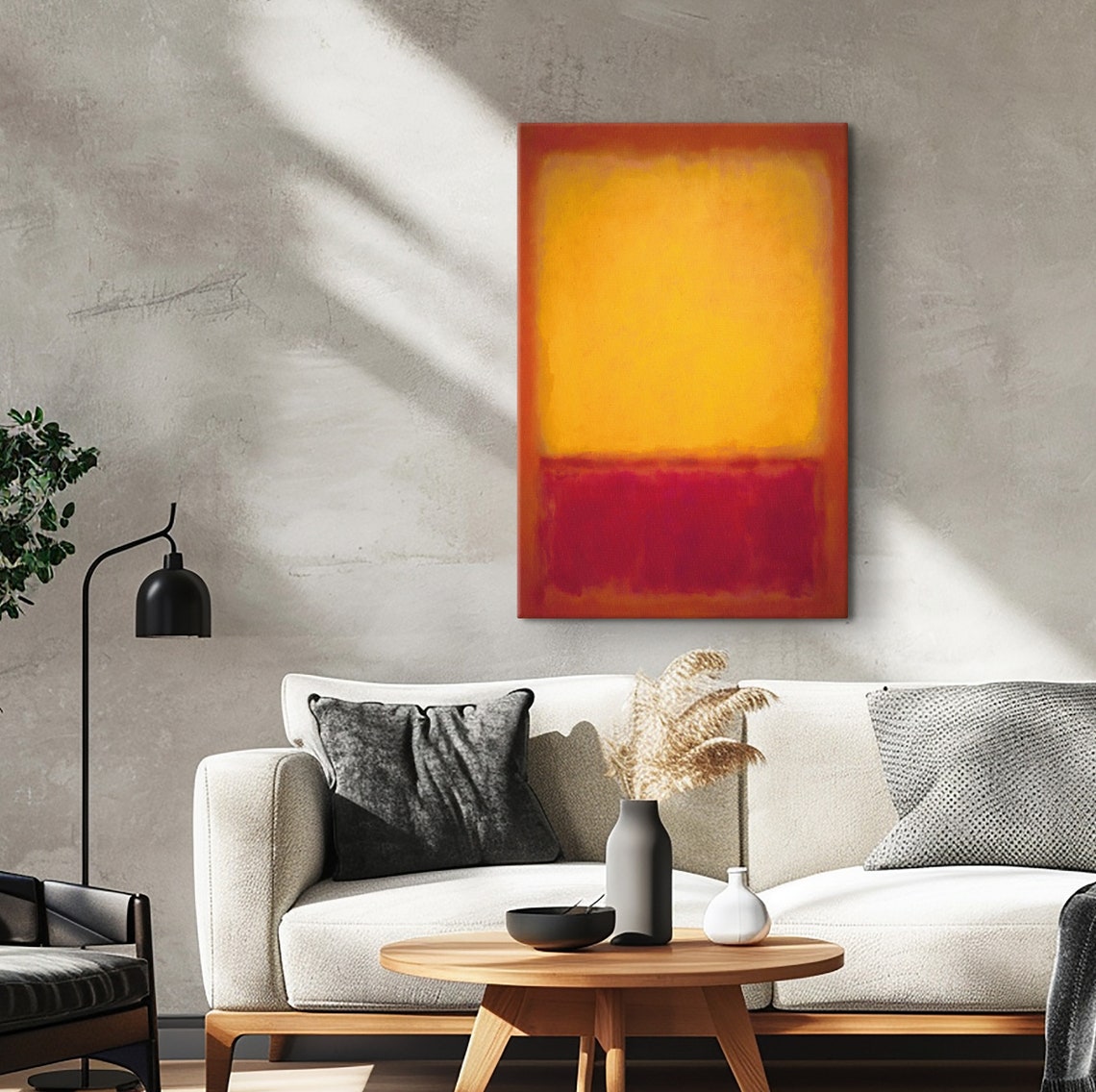 Mark Rothko Yellow And Red Poster Mark Rothko Extra Large Print Exhibition Poster Expressionism Art Rothko Reproduction Art - Image 3