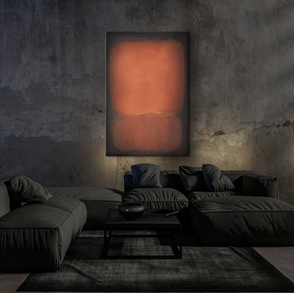 Mark Rothko Black Over Orange Poster Mark Rothko Extra Large Exhibition Poster Modern Art Expressionism Art Rothko Reproduction Art - Image 5