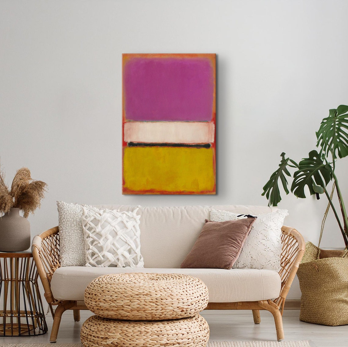 Mark Rothko Magenta Over Olive Color Field Abstract Art Poster - Image 3