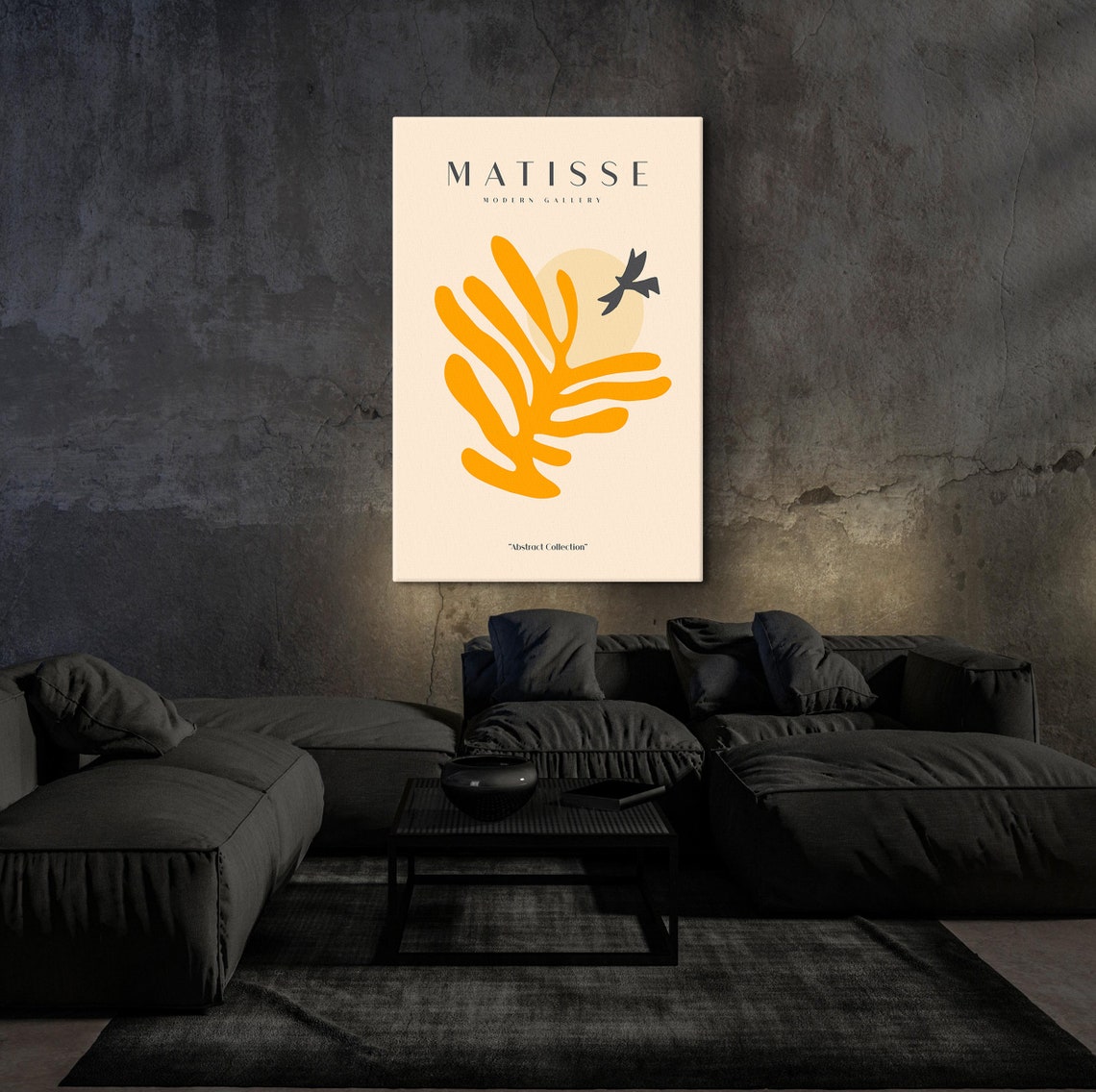 Matisse Modern Gallery Yellow Leaf Bird and Sun Abstract Poster - Image 6