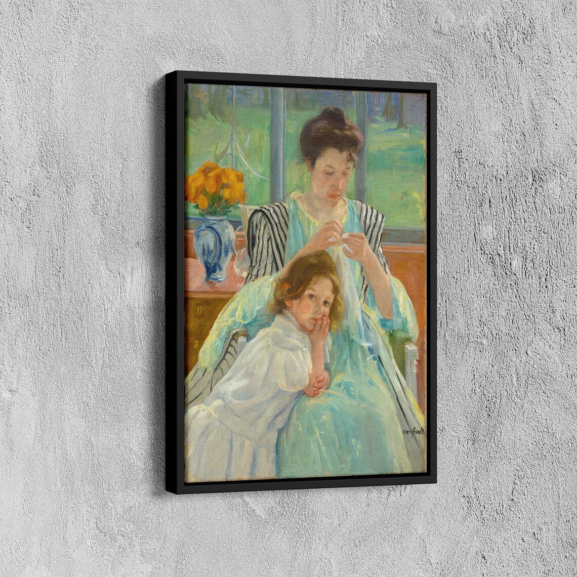 Mary Cassatt Young Mother Sewing Impressionist Mother Child Poster - Image 7