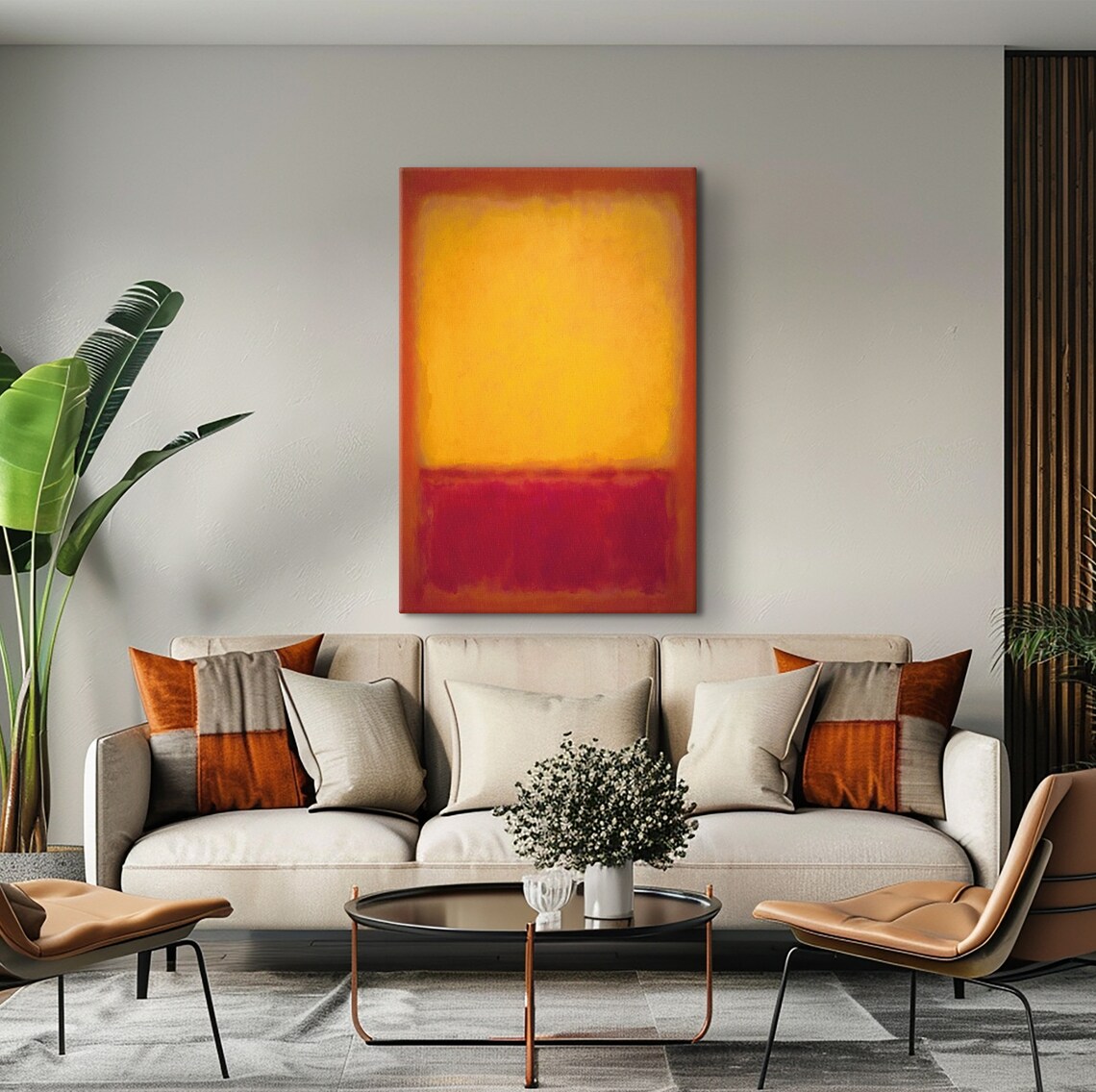 Mark Rothko Golden Yellow Over Red Glowing Color Field Art Poster - Image 5