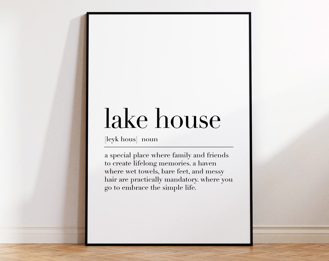 Lake Home Definition Lake Home Wall Decor Lake Home Print Lake Home Quote Print Home Wall Decor Dictionary Poster - Image 4
