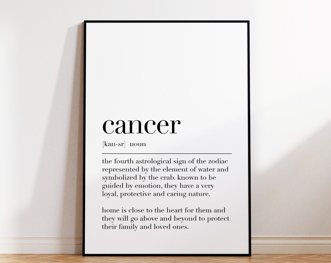 Cancer Cancer Print Cancer Poster Cancer Wall Art Poster Definition Print Cancer Quote Print Cancer Gifts Dictionary Poster - Image 4