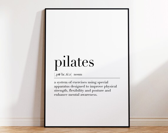 Pilates Pilates Poster Pilates Print Pilates Definition Print Pilates Studio Wall Art Pilates Quote Art Gym Poster