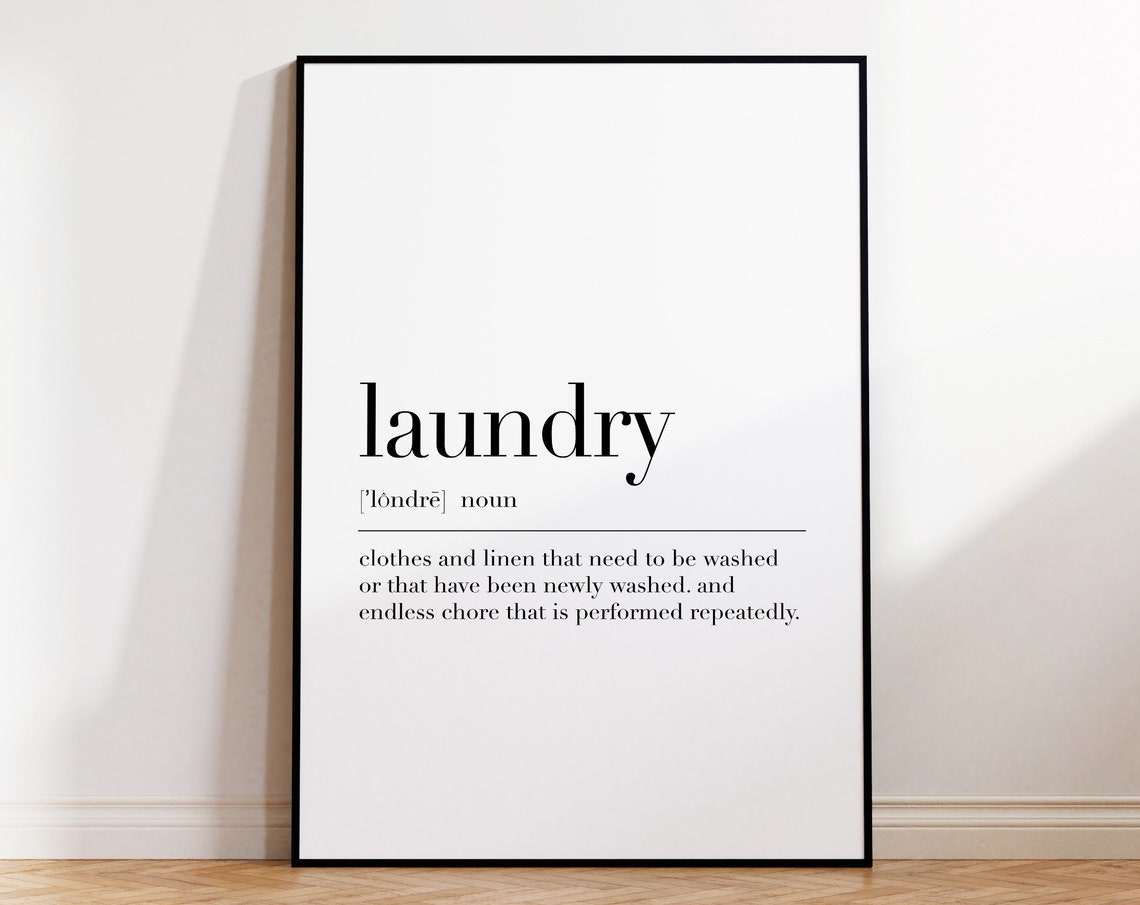 Laundry Definition Dictionary Style Laundry Room Quote Poster - Image 4