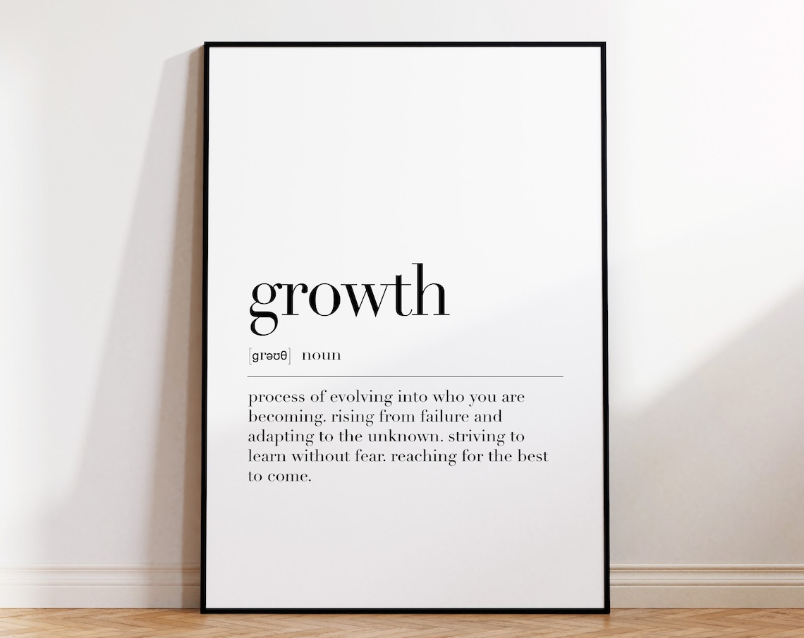 Growth Definition Mindset Word Art Motivational Personal Poster - Image 4