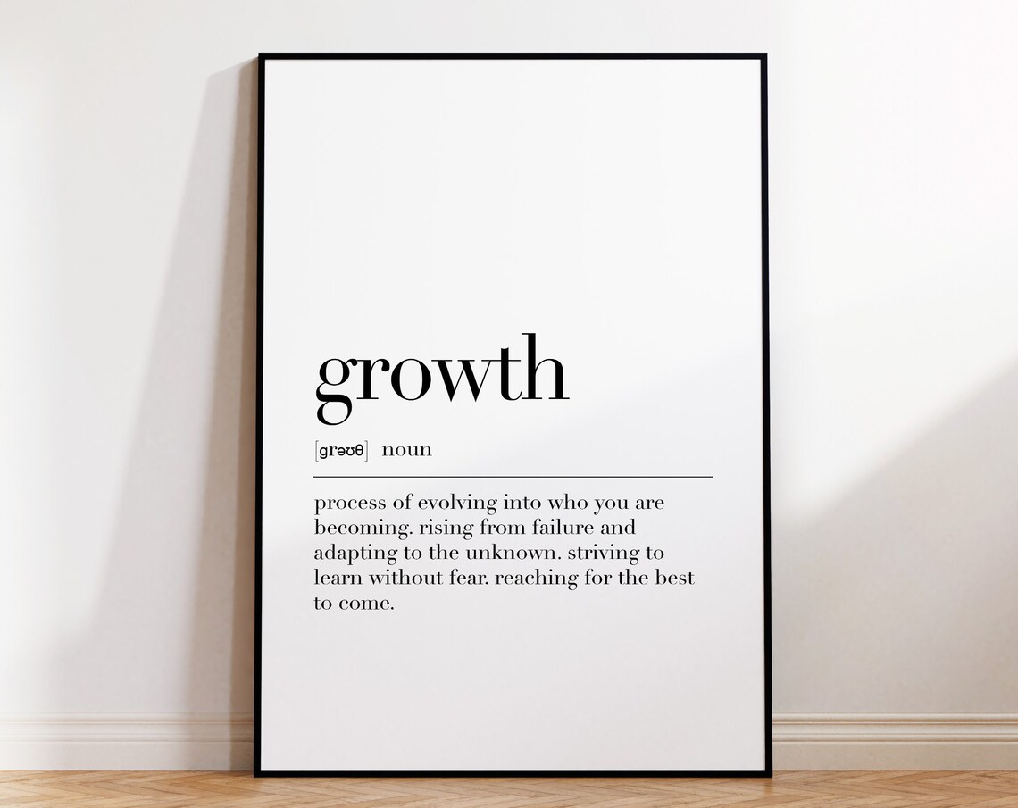 Growth Definition Print Growth Wall Art Growth Poster Quote Print Print Growth Mindset Motivational Gift - Image 4