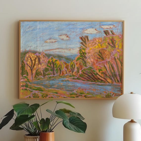 Colorado River Canyon Landscape, Southwest Boho Art Print
