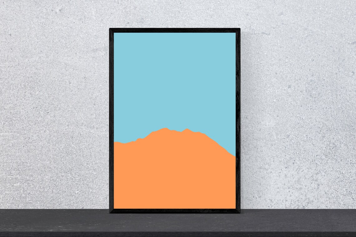 Denali Poster Mountain Contour Art Print Minimal Modern Wall Art Climbing Mountains Hobby A4 Pop Art
