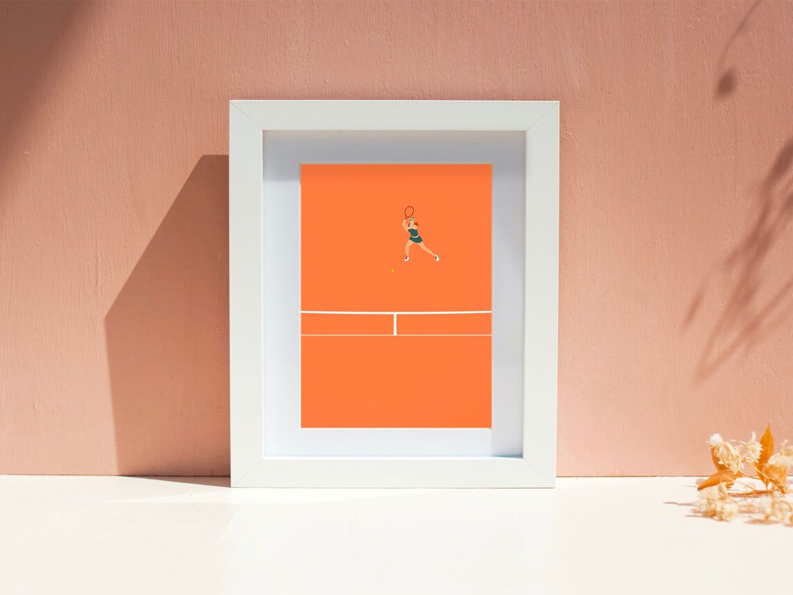 Tennis Player Poster, Minimal Modern Sports Art Print - Image 3