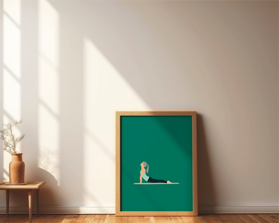 Yoga Lady 2 Minimal Modern Yoga Art Print - Image 3