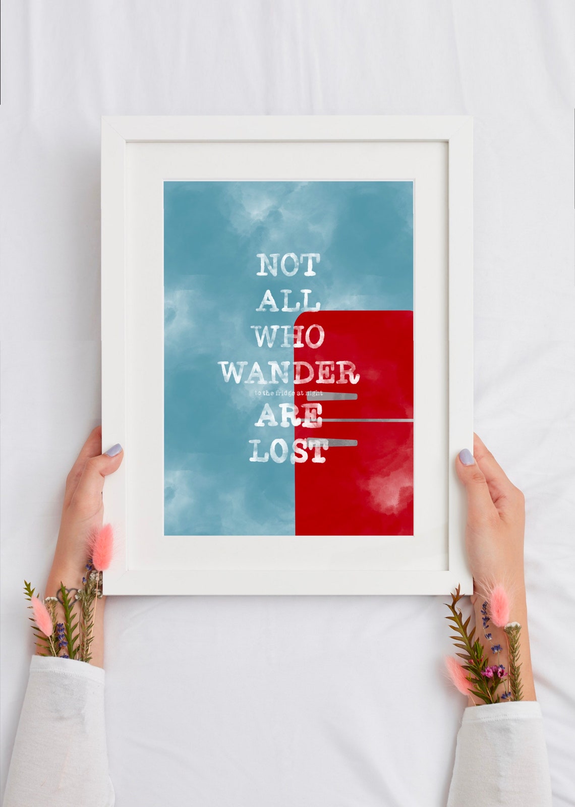 Not All Who Wander Fridge Night Funny Kitchen Quote Art Poster - Image 3