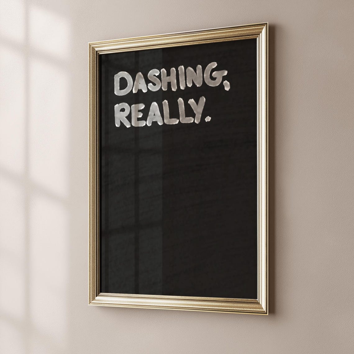 Dashing Really Witty Black and White Christmas Quote Wall Poster - Image 2