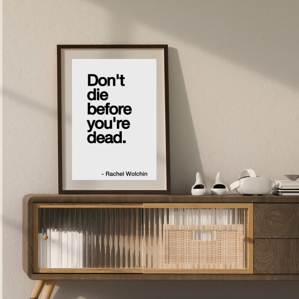 Don't Die Before You're Dead Rachel Wolchin Quote Minimal Poster - Image 2