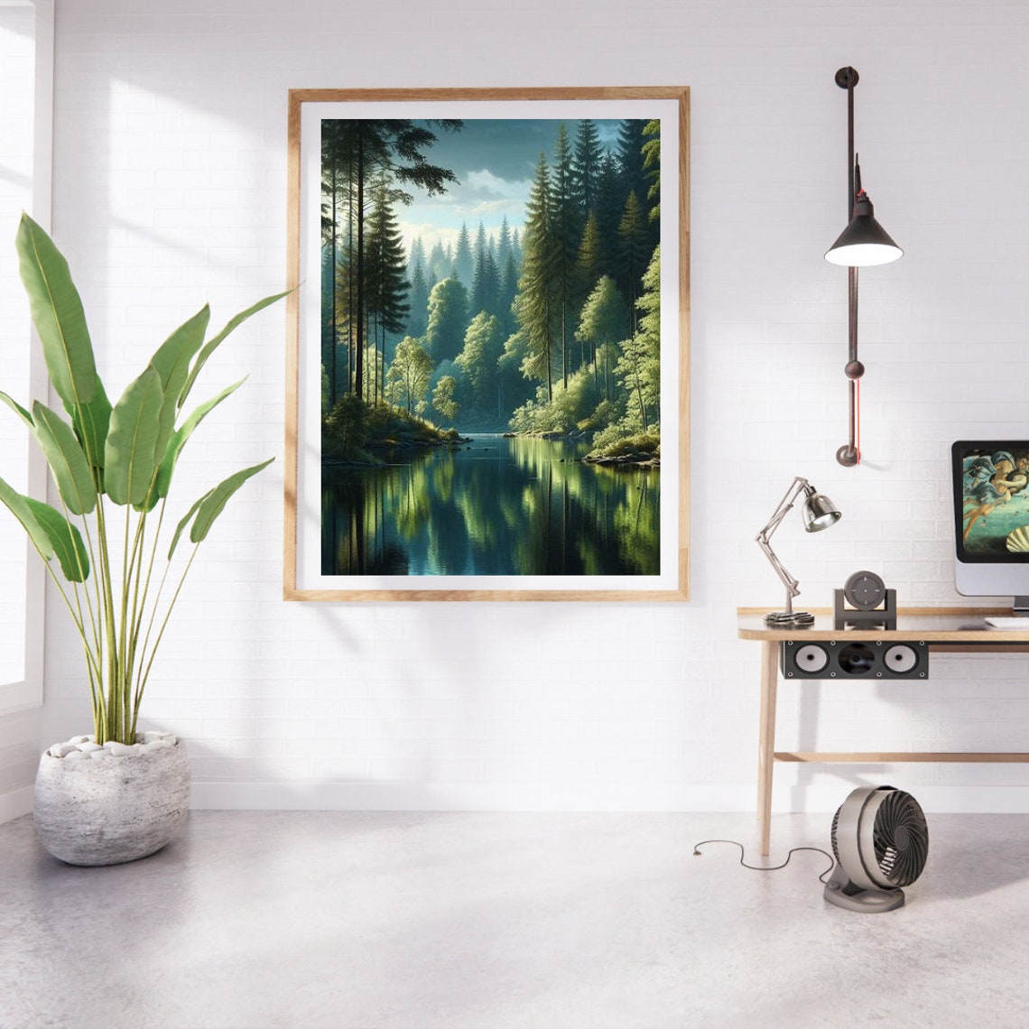 Peaceful Forest Reflection Nature Landscape Wall Art