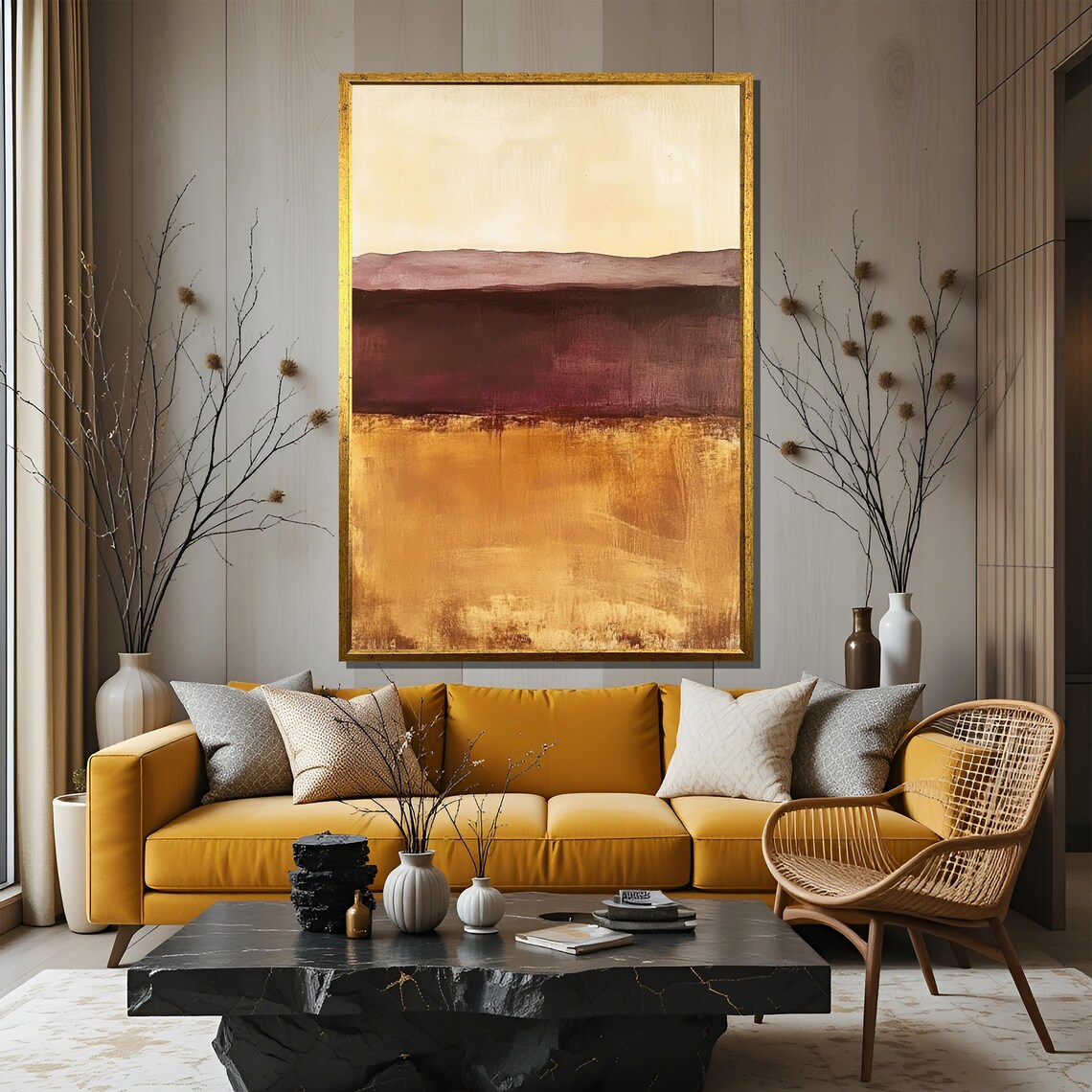 Mark Rothko Abstract Painting, Neutral Color Field - Image 3