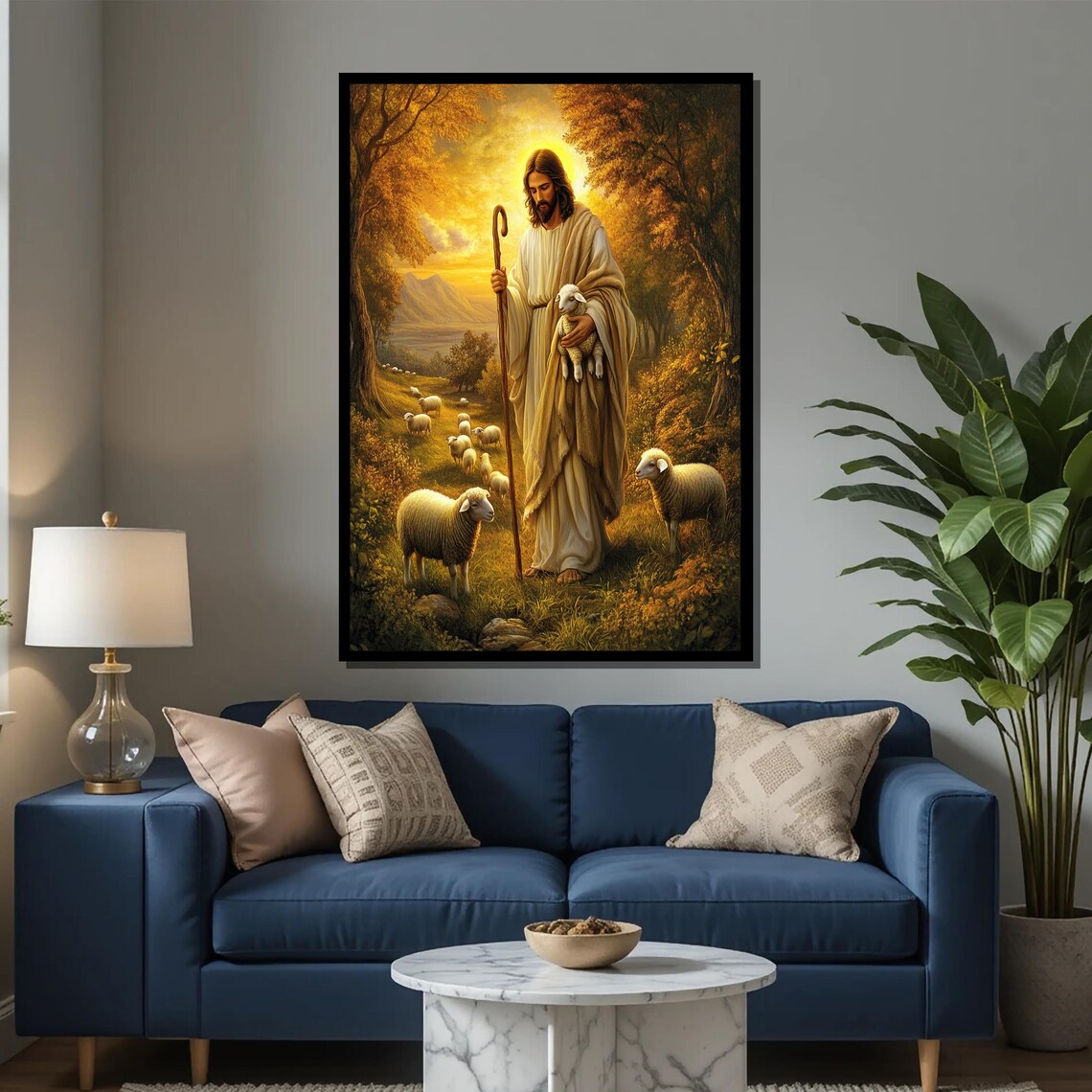 Jesus The Good Shepherd, Christian Artwork - Image 2