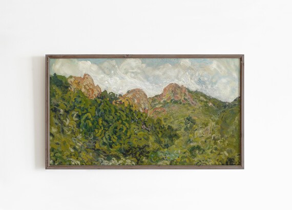 Frame Tv Art Spring Landscape Painting Modern Vintage Moody Nature Tv Screensaver