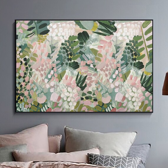 Abstract Plant Painting, Boho Botanical Art Print