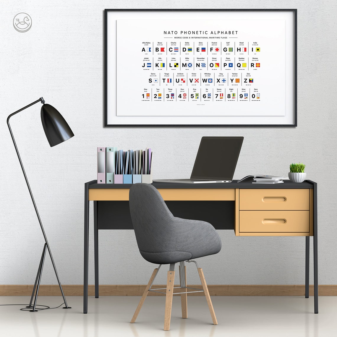 NATO Phonetic Alphabet Morse Code Maritime Flags Reference Poster - Image 2