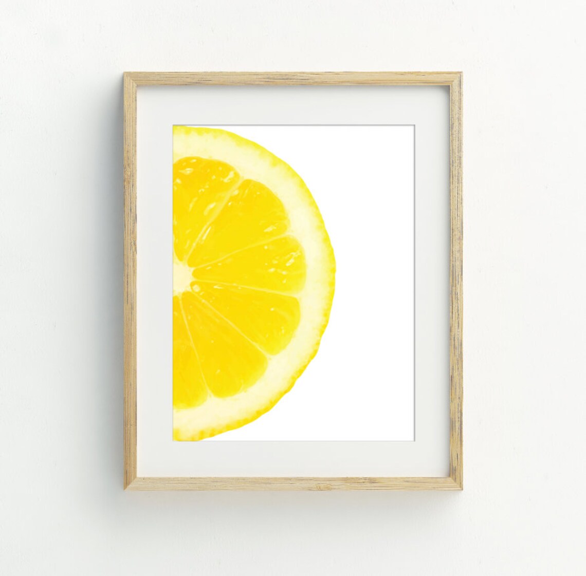 Lemon Slice Minimalist Kitchen Wall Art Print