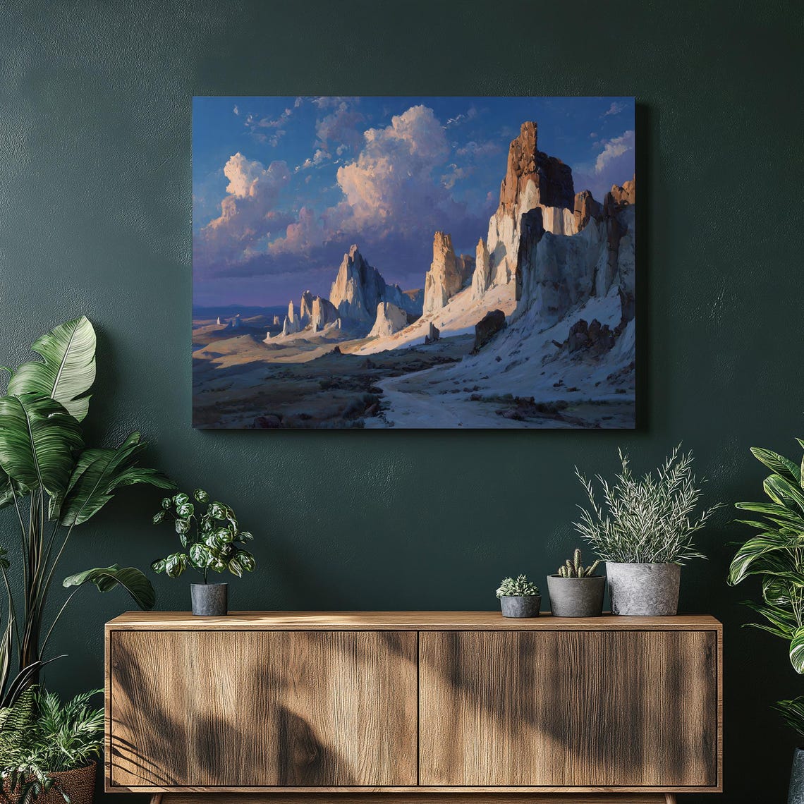 Desert Rock Formations Sunset Hoodoos Southwestern Art Poster