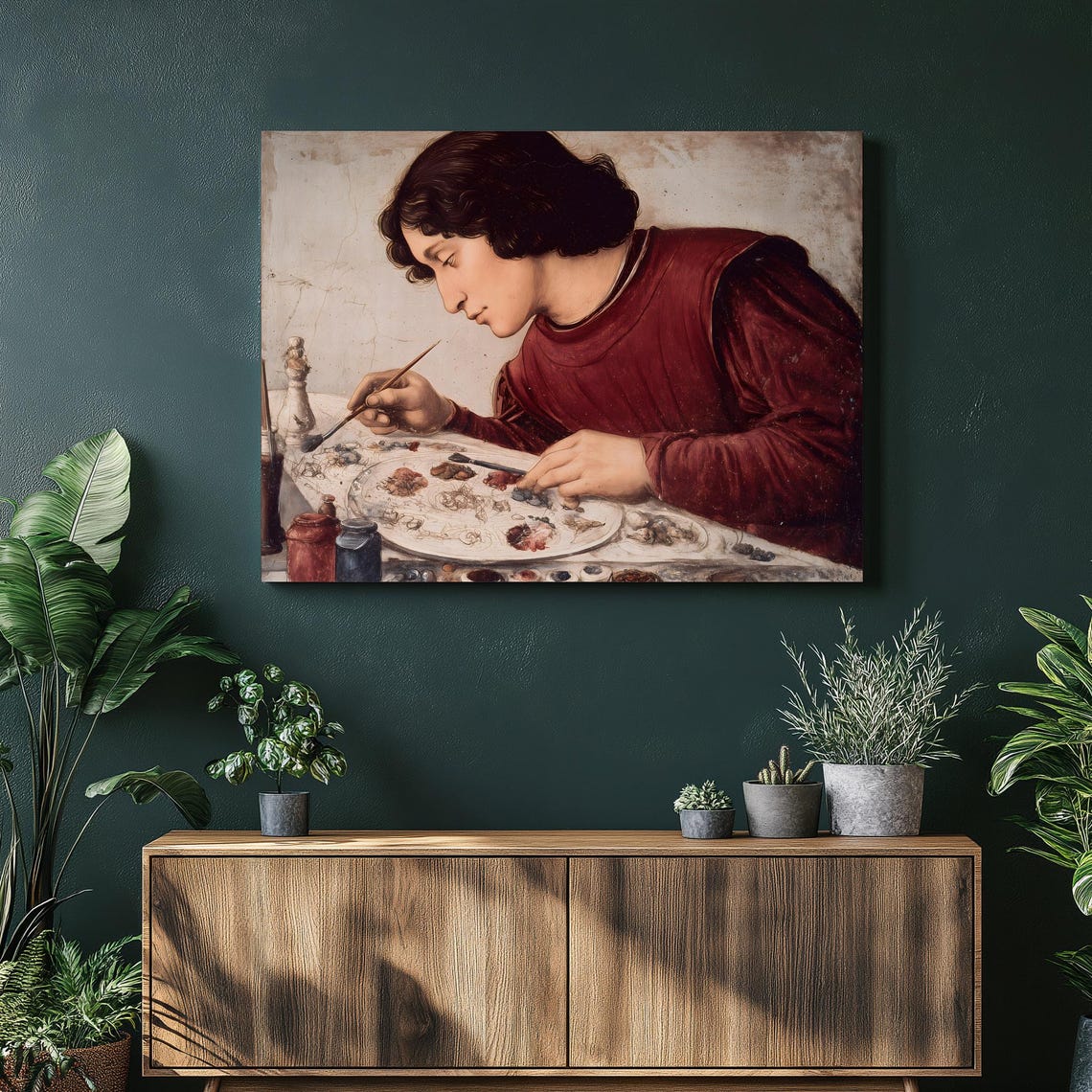 Renaissance Painter At Work Classic Masterpiece Oil Painting Print