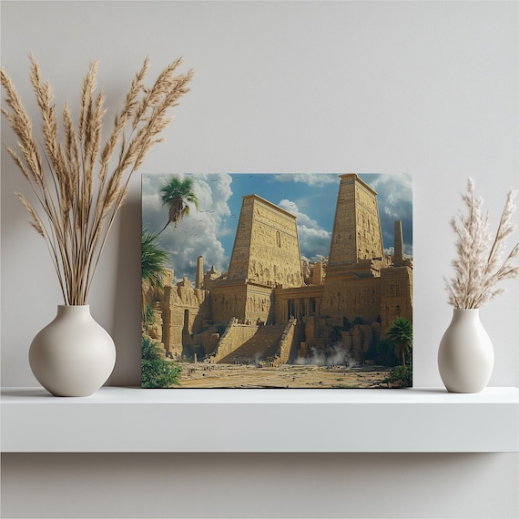 Temple of Karnak Ancient Egypt Hieroglyph Temple Ruins Poster