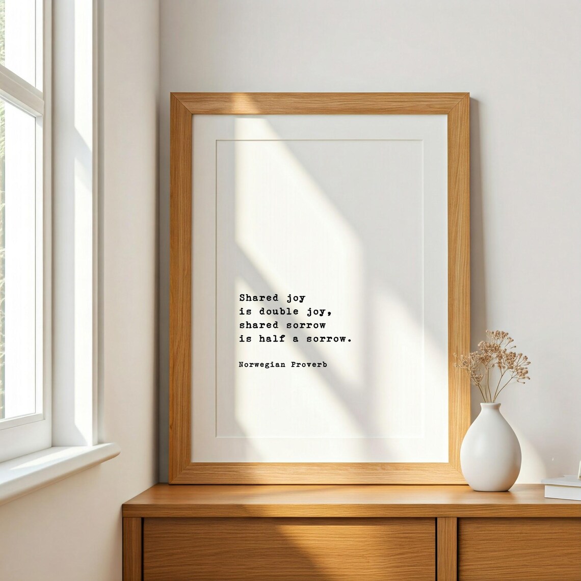 Shared Joy Is Double Joy, Norwegian Proverb Quote - Image 3