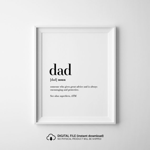 Dad Definition Funny Father’s Day Art Print