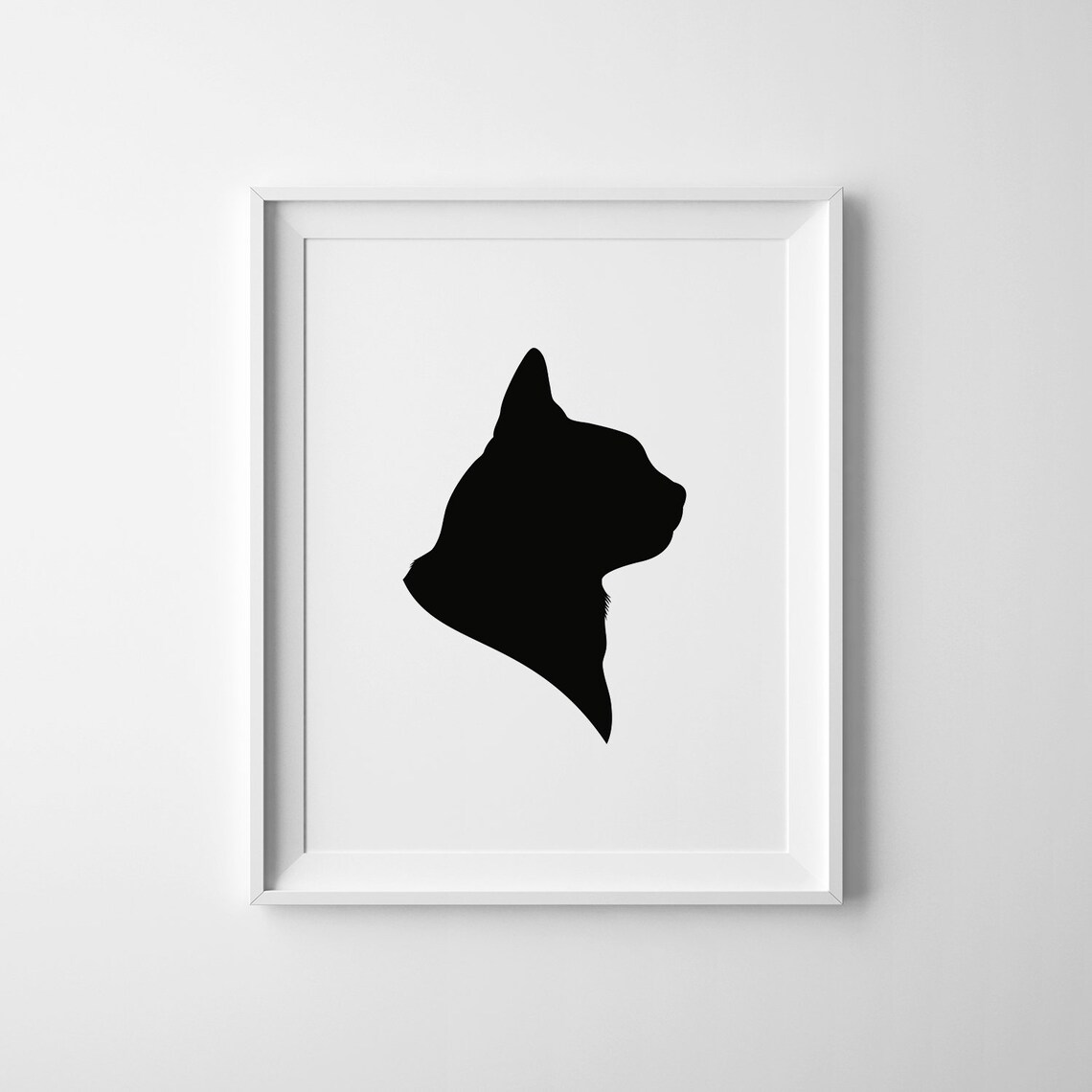 Custom Pet Silhouette Cat and Dog Portrait Print - Image 2