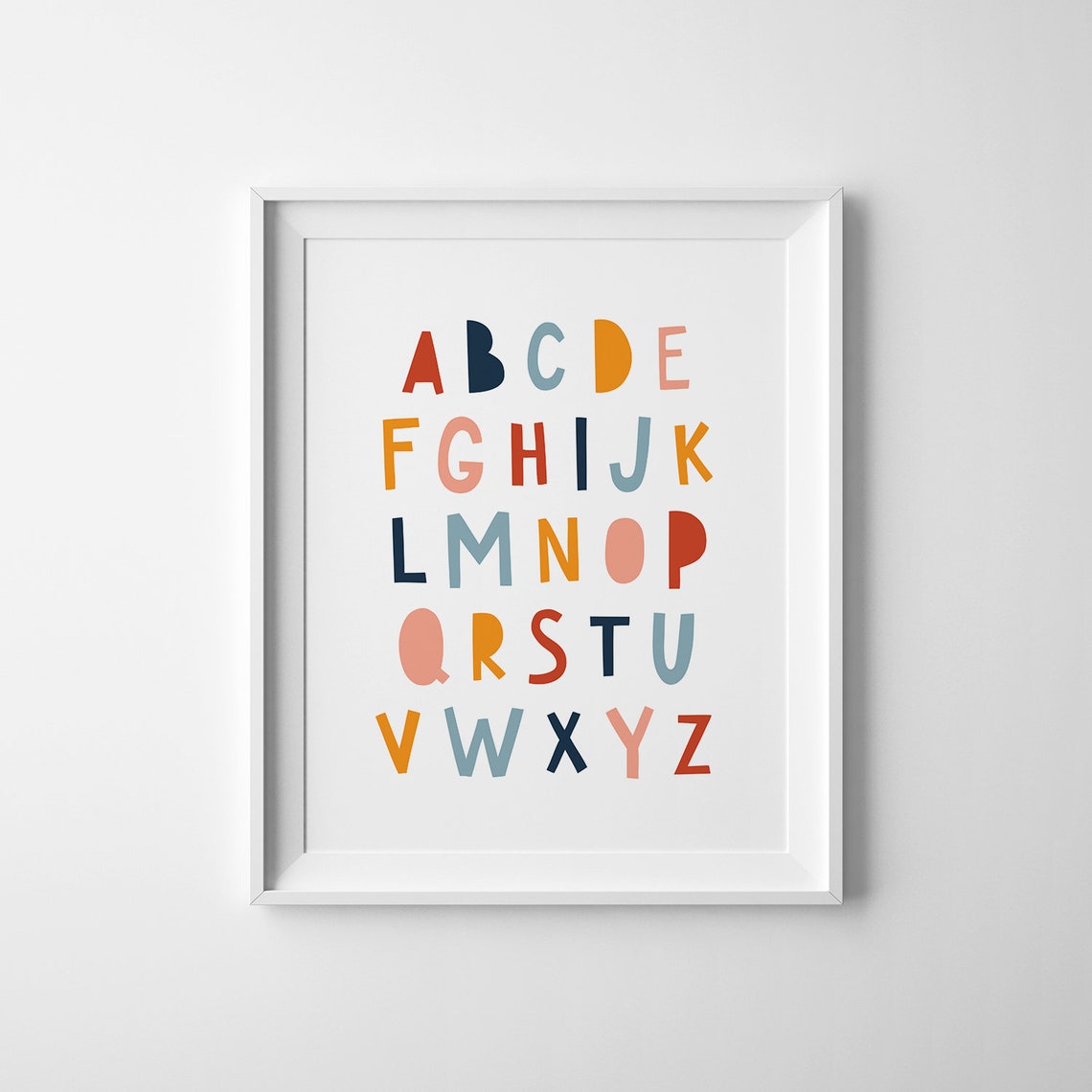 Colorful Alphabet Letters Kids ABC Art Classroom Learning Poster