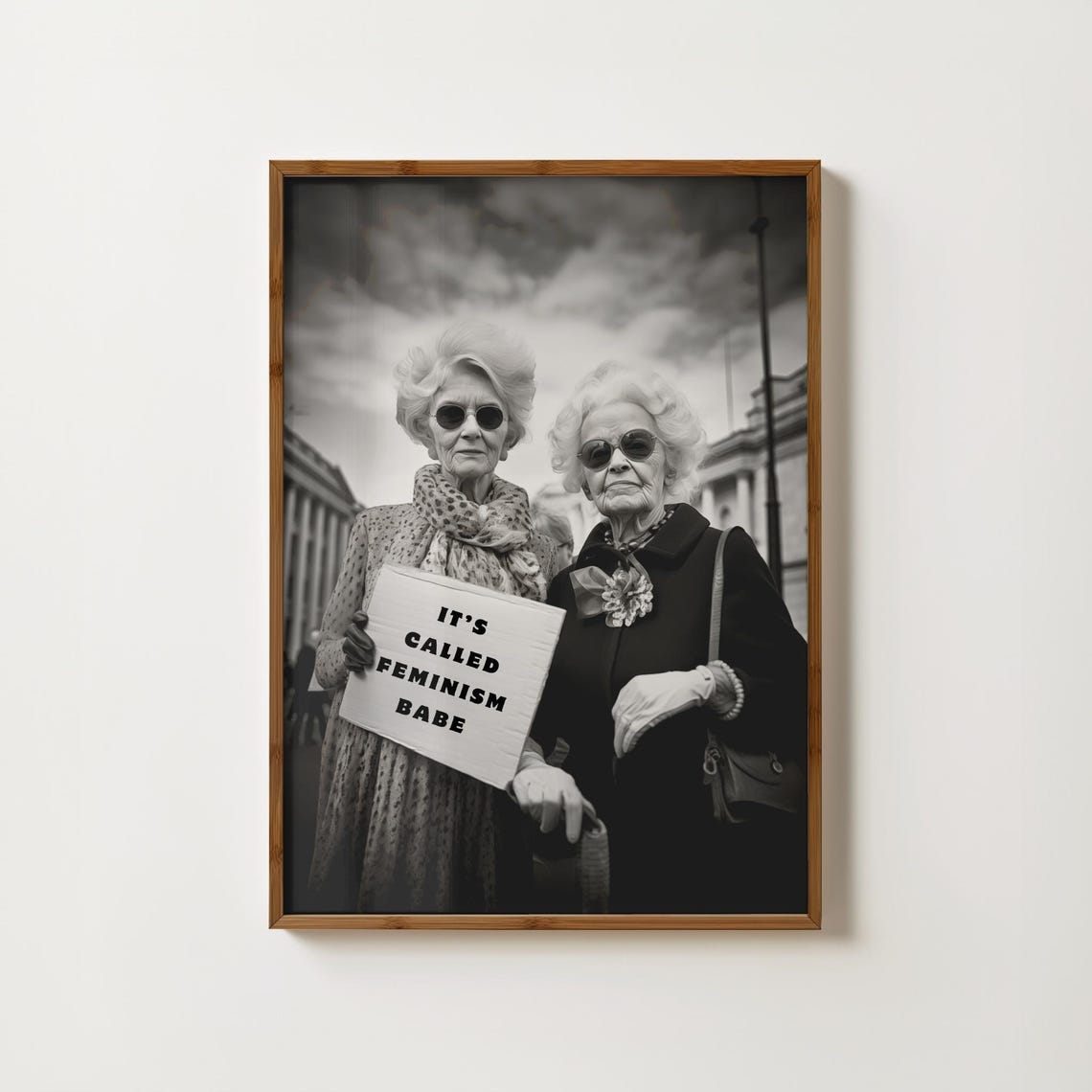 It's Called Feminism Babe Fierce Black And White Photo Poster