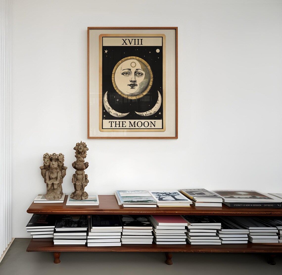 Moon Tarot Card Art Print, Boho Bedroom Decor - Image 3
