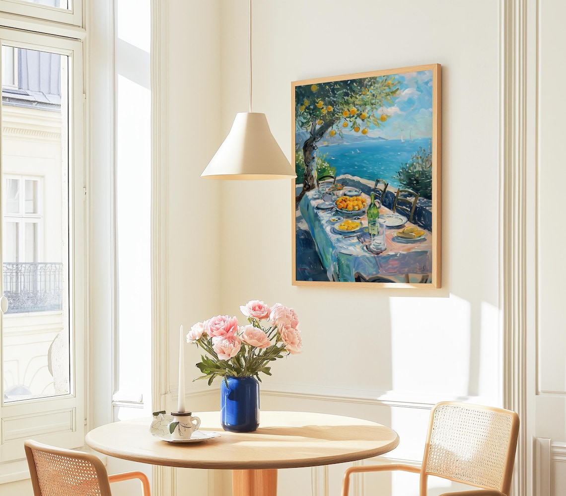 Capri Dining Lemon Tree, Capri Italy Art Print - Image 4