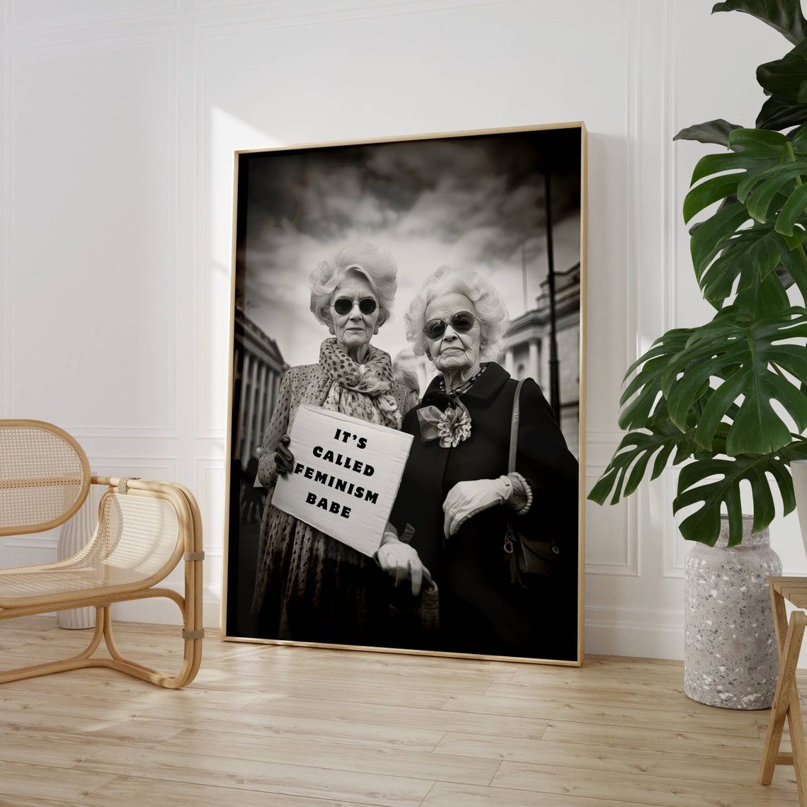 It's Called Feminism Babe Fierce Black And White Photo Poster - Image 3