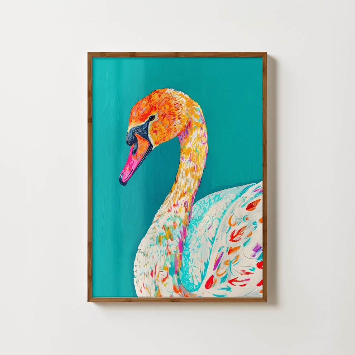 Blue Swan Modern Balletcore Nursery Art Print