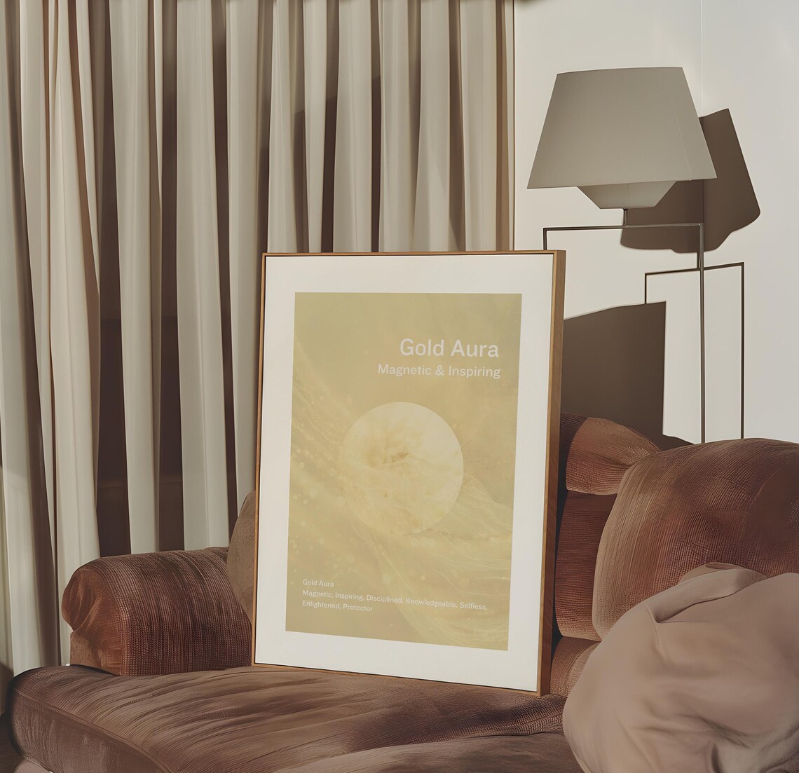Gold Aura Magnetic and Inspiring Golden Light Spiritual Wall Poster - Image 2