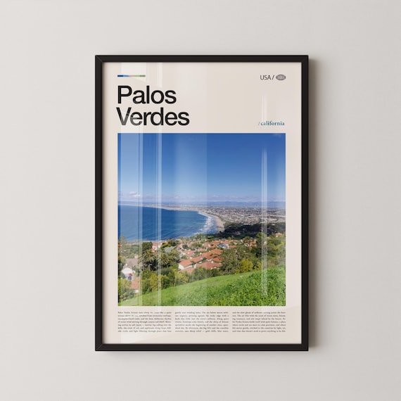 Palos Verdes Coastal Hillside Panorama California Photo Poster