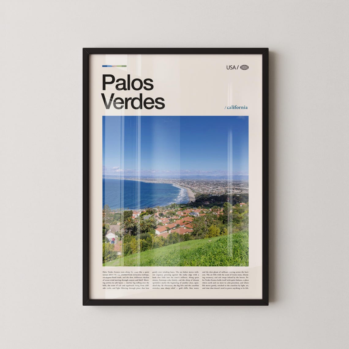 Palos Verdes Coastal Hillside Panorama California Photo Poster