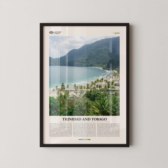 Trinidad And Tobago Wall Art Tropical Island Landscape Print Caribbean Poster Scenic Coastline Nature Photography
